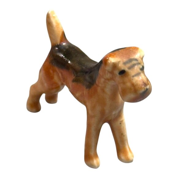 Vintage Airedale terrier figurine by Midwinter Burslem china Dog Miniature Mini - Picture 2 of 8